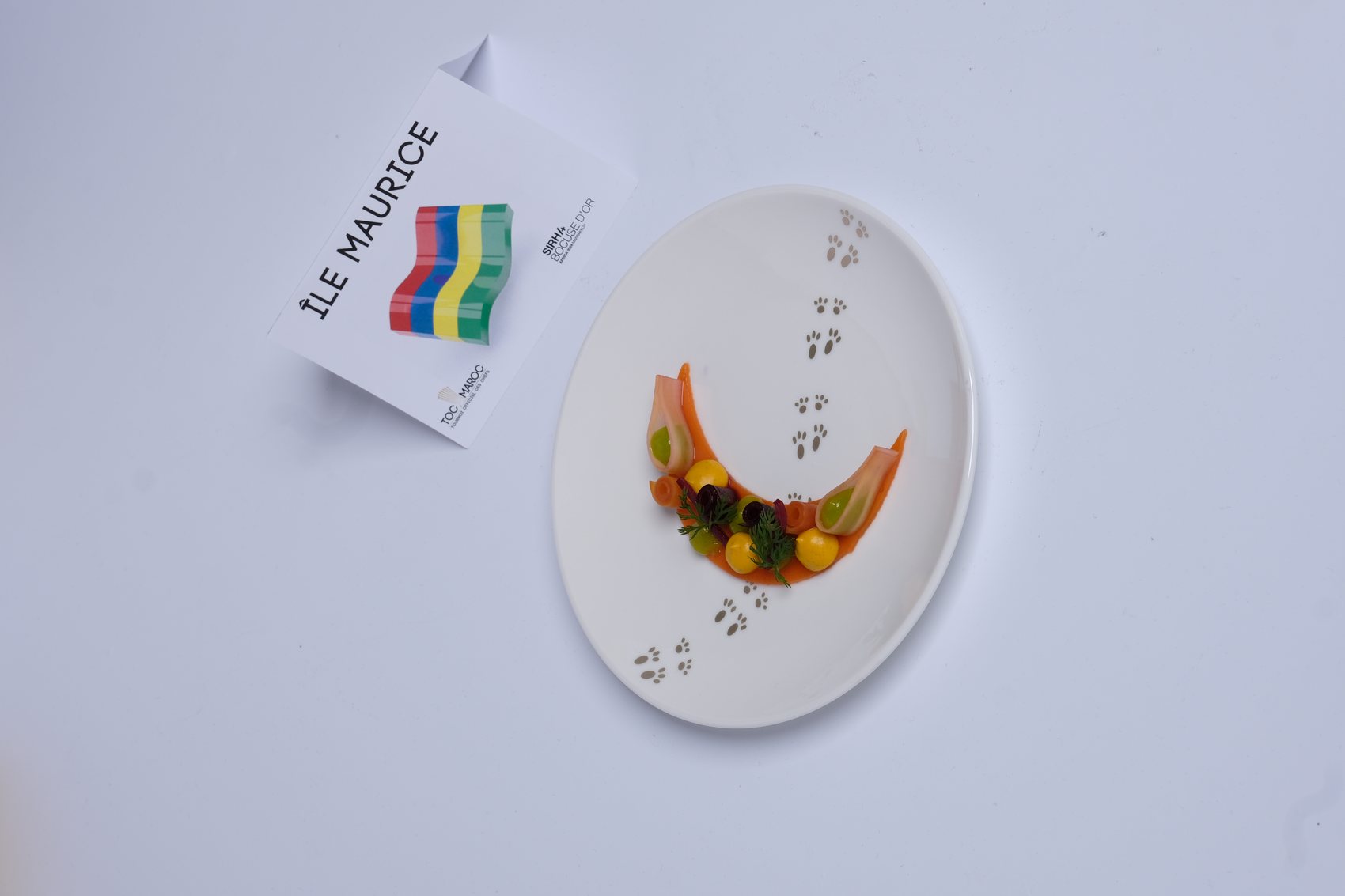 Assiette de compétition de l'équipe de l'Île Maurice, Bocuse d'Or Afrique 2024
