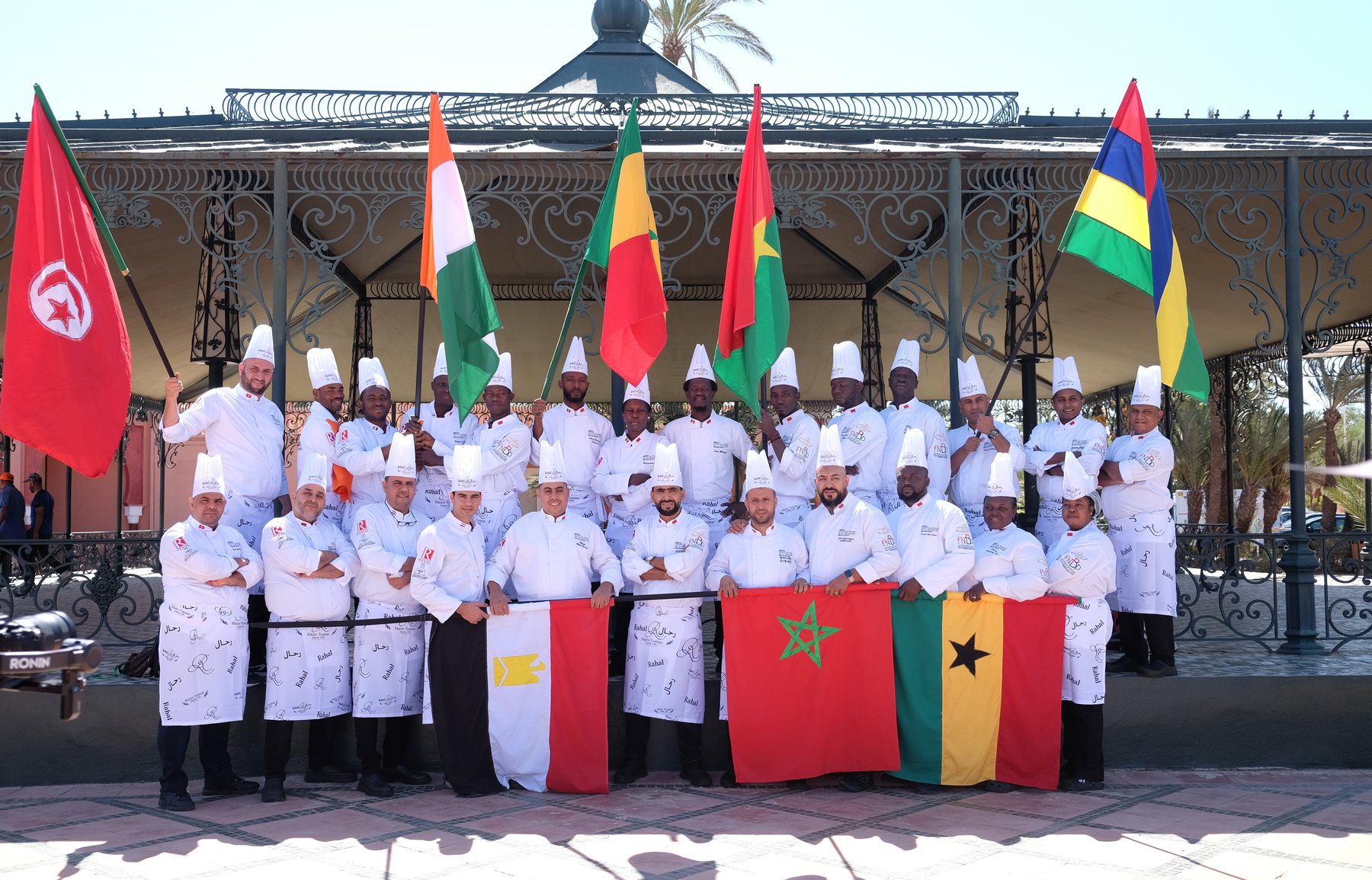 Délégations réunies avec les drapeaux de leurs pays, TOC Afrique 2024, Marrakech