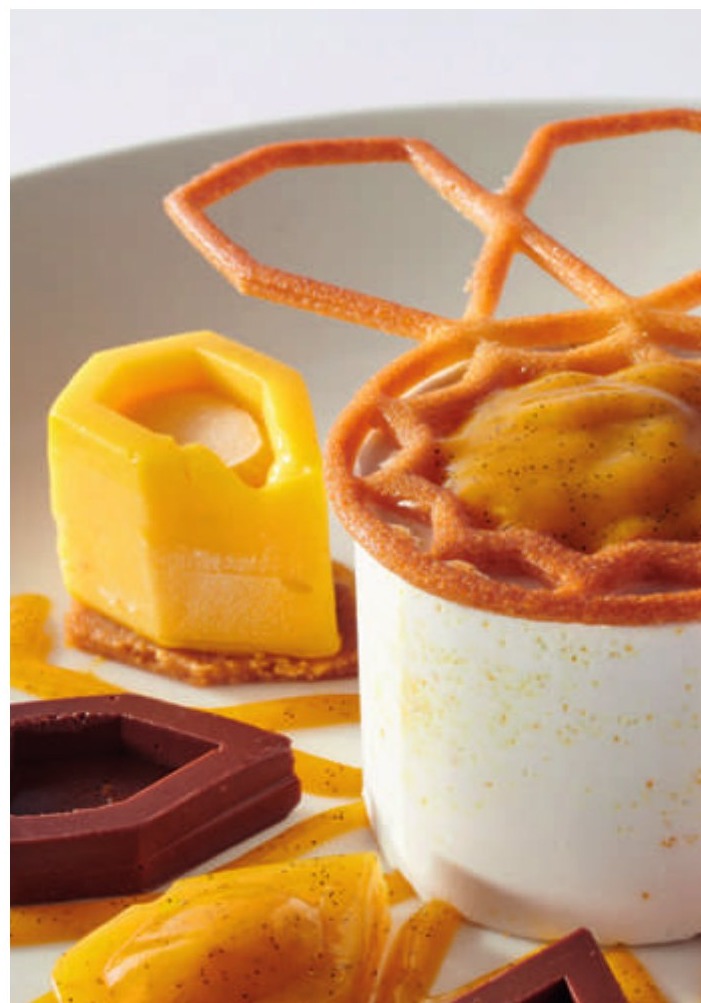 Dessert de compétition aux formes géométriques