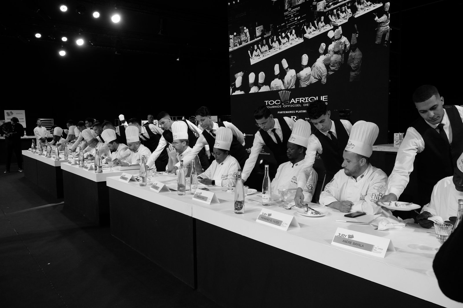 Table du jury en dégustation, Bocuse d'Or Afrique 2024, Marrakech