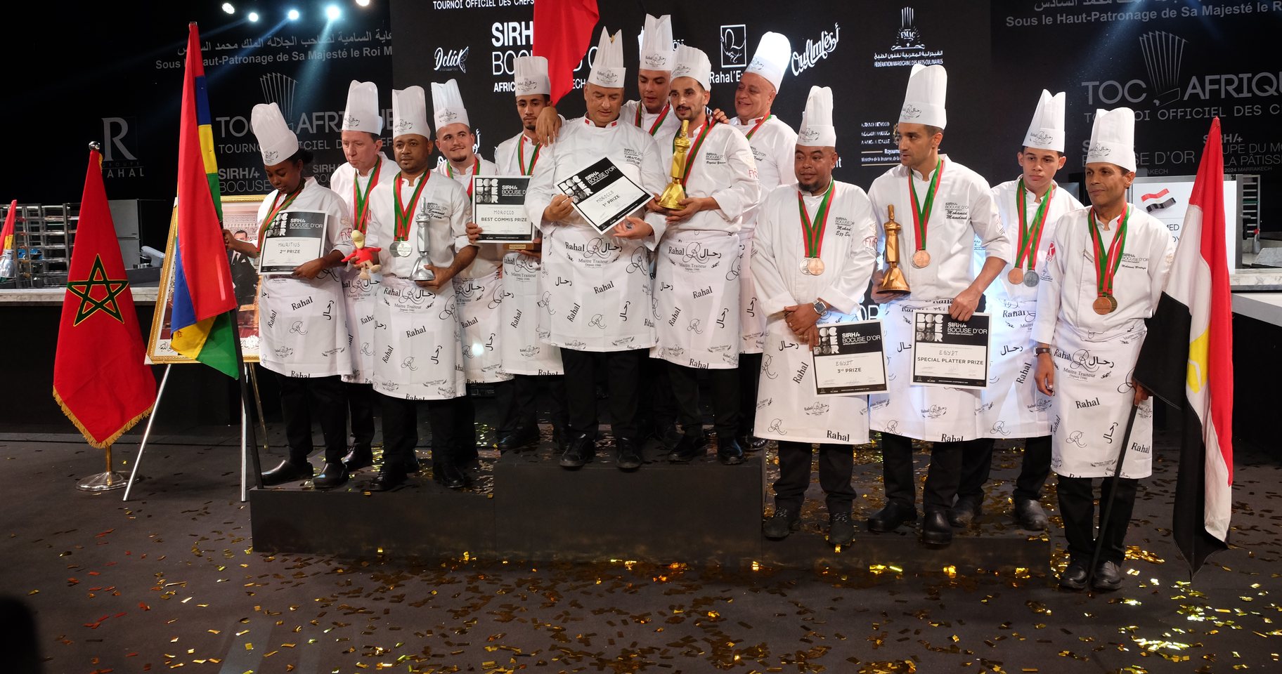 Remise des prix sur le podium, Bocuse d'Or Afrique 2024, Marrakech