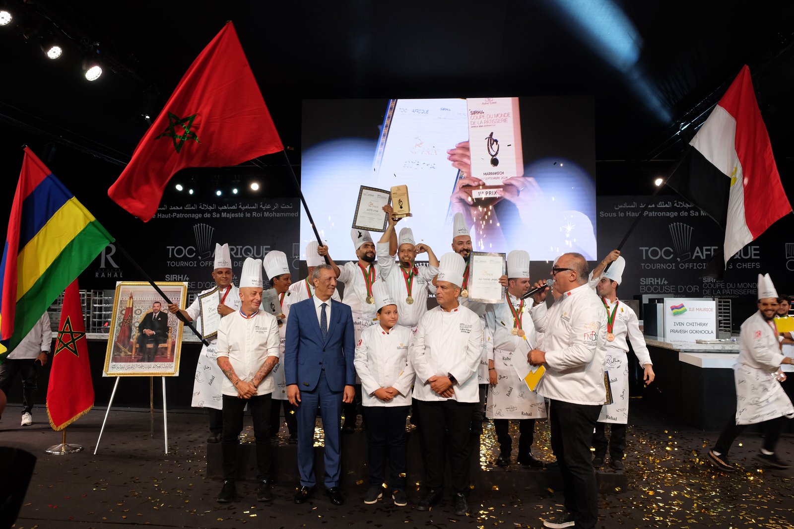 Remise du 1er prix, Coupe d'Afrique de la Pâtisserie 2024, Marrakech