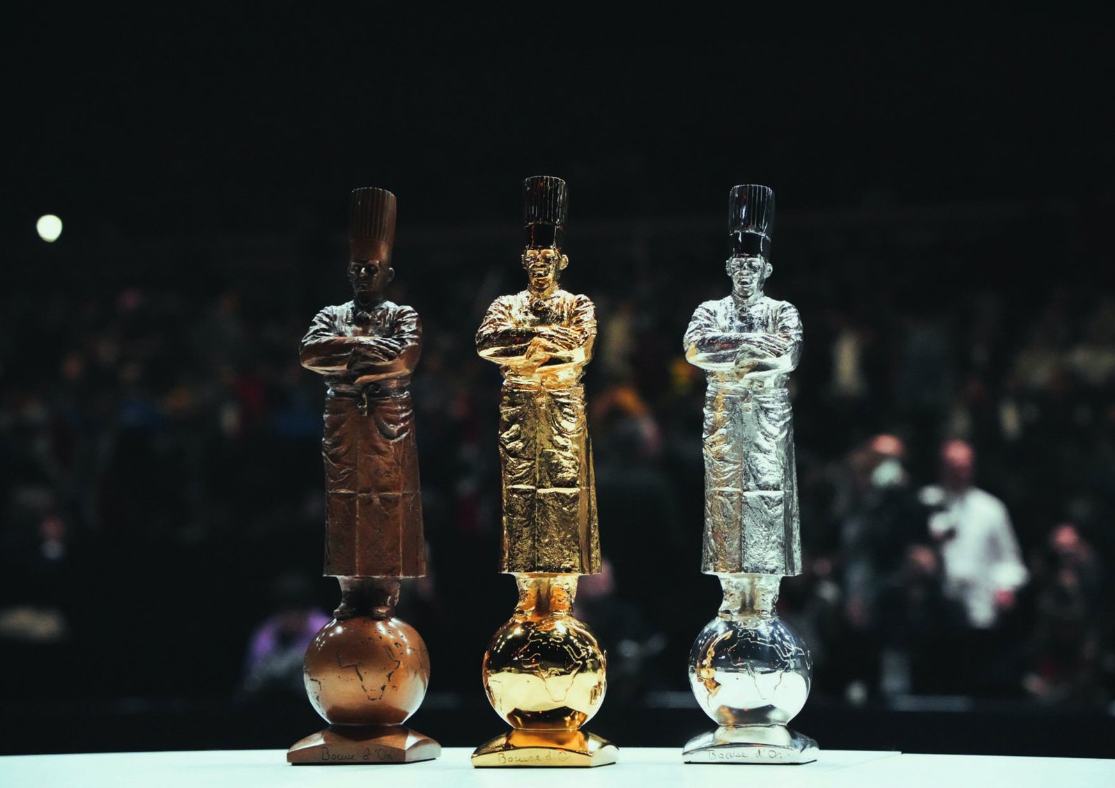 Trophées Bocuse d'Or, bronze, or et argent
